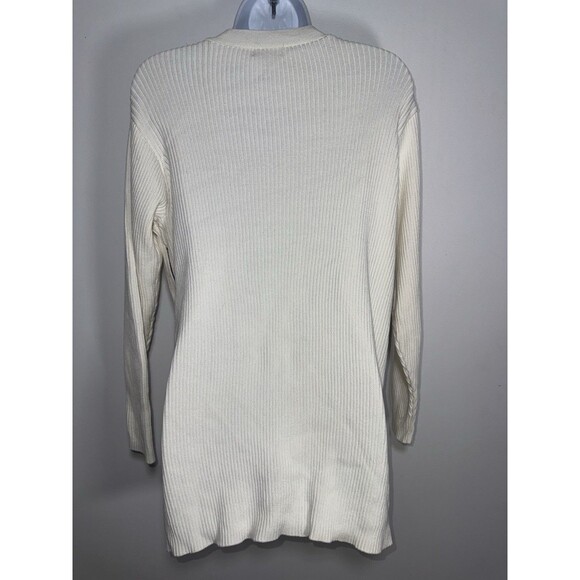 Quince White Organic Cotton Fisherman Side Zip Maternity Nursing Sweater Medium - Picture 4 of 9